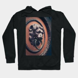 A decorative door knocker shaped like a lion's head Hoodie